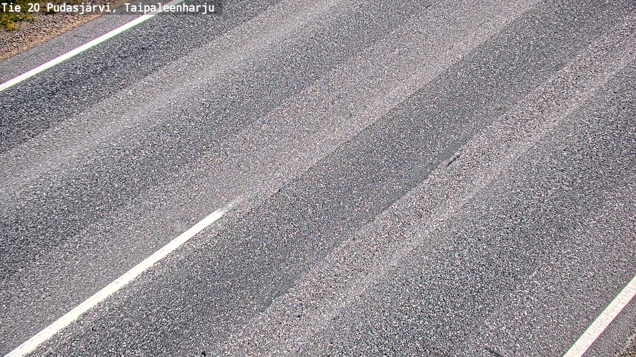 Weather Camera Image Road 20 Pudasjärvi, Taipaleenharju, Pudasjärvi, Pohjois-Pohjanmaa