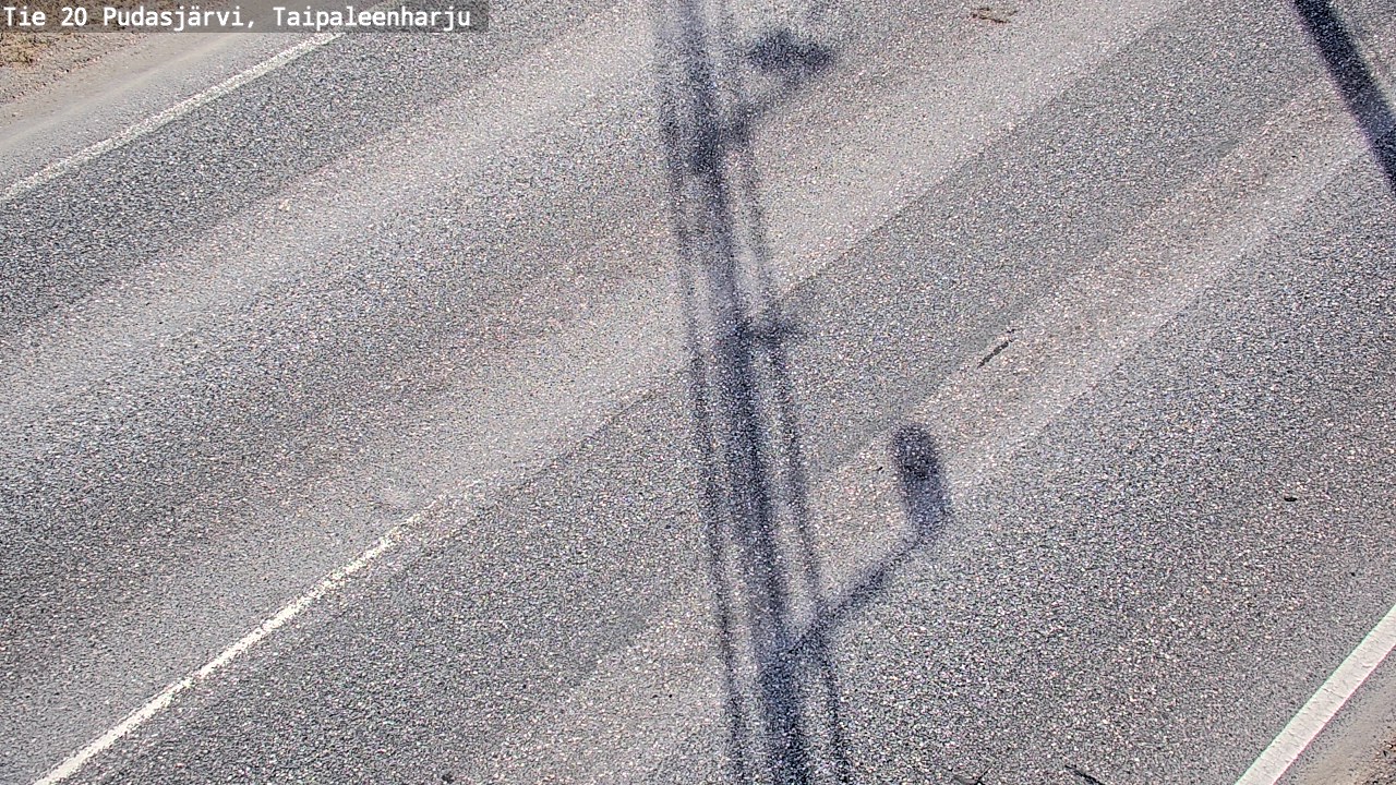 Weather Camera Image Road 20 Pudasjärvi, Taipaleenharju, Pudasjärvi, Pohjois-Pohjanmaa