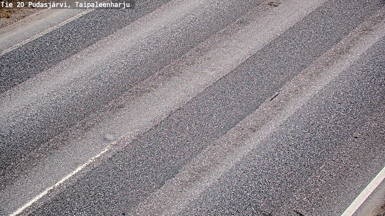 Weather Camera Image Road 20 Pudasjärvi, Taipaleenharju, Pudasjärvi, Pohjois-Pohjanmaa