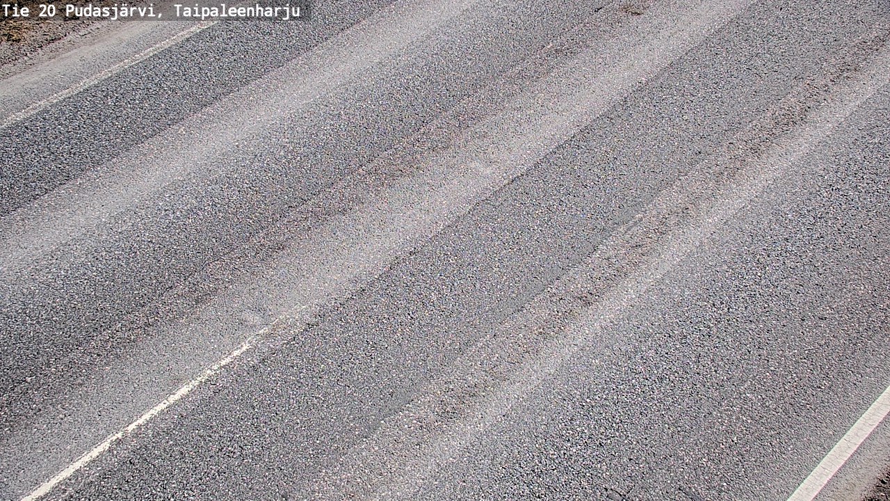 Weather Camera Image Road 20 Pudasjärvi, Taipaleenharju, Pudasjärvi, Pohjois-Pohjanmaa