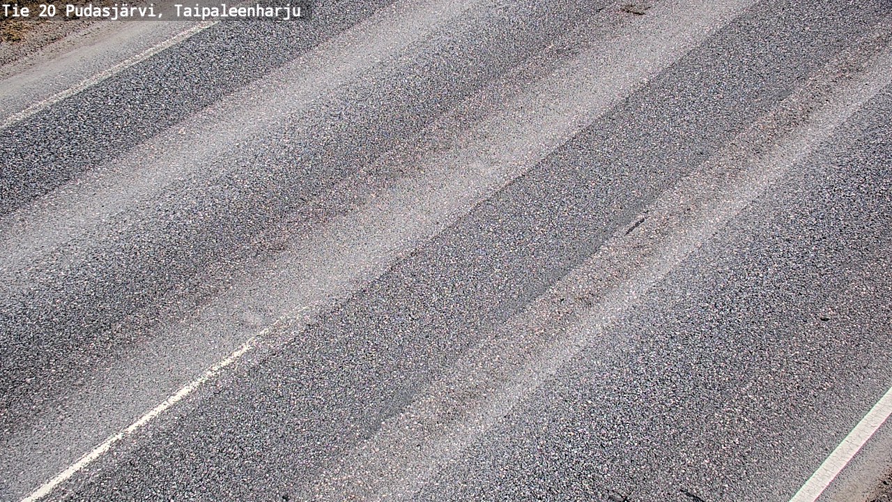 Weather Camera Image Road 20 Pudasjärvi, Taipaleenharju, Pudasjärvi, Pohjois-Pohjanmaa