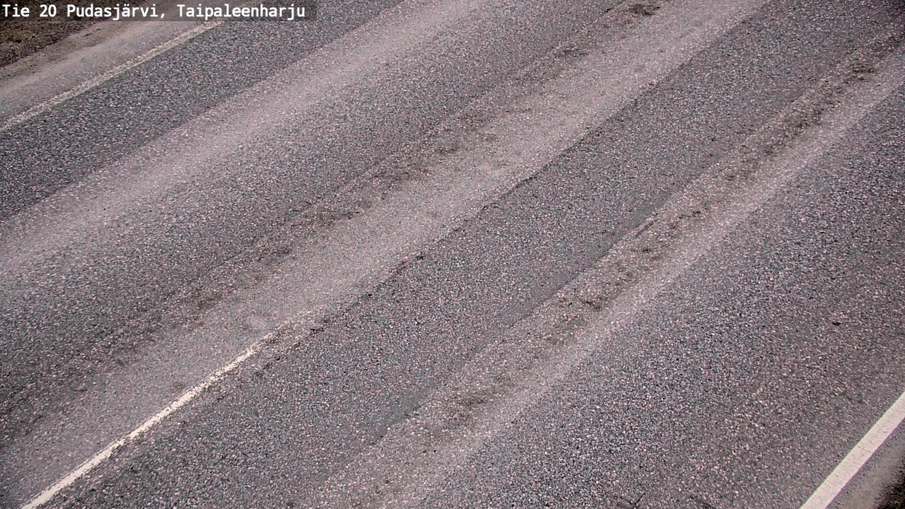 Weather Camera Image Road 20 Pudasjärvi, Taipaleenharju, Pudasjärvi, Pohjois-Pohjanmaa