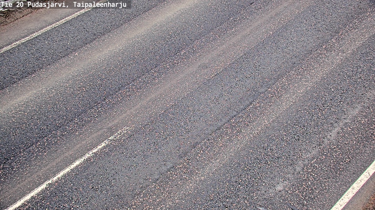 Weather Camera Image Road 20 Pudasjärvi, Taipaleenharju, Pudasjärvi, Pohjois-Pohjanmaa
