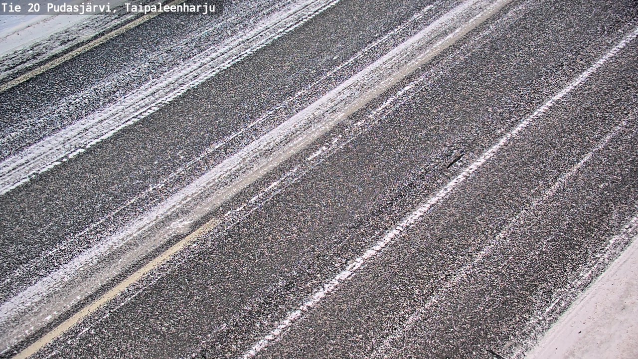 Weather Camera Image Väg 20 Pudasjärvi, Taipaleenharju, Pudasjärvi, Pohjois-Pohjanmaa