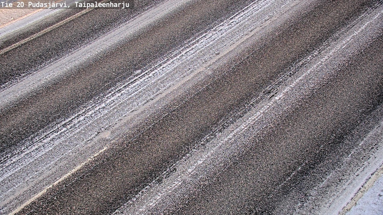 Weather Camera Image Road 20 Pudasjärvi, Taipaleenharju, Pudasjärvi, Pohjois-Pohjanmaa