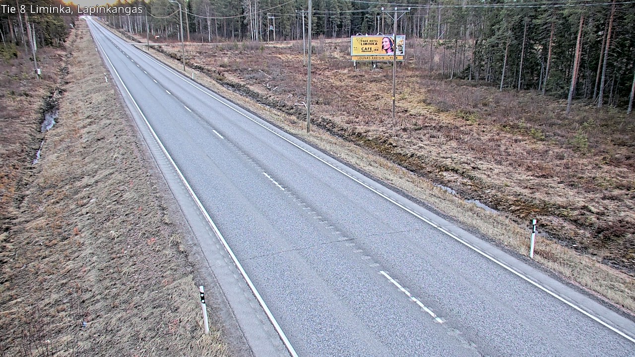 Weather Camera Image Road 8 Liminka, Lapinkangas, Liminka, Pohjois-Pohjanmaa