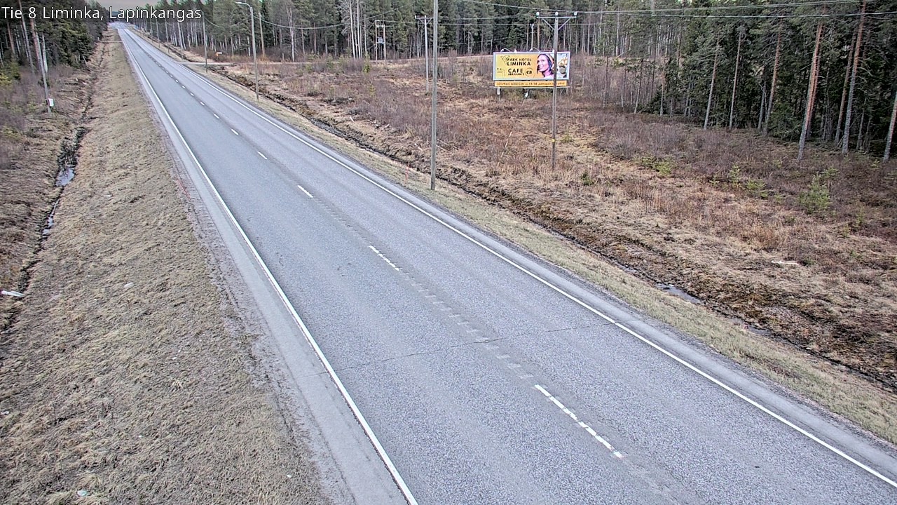 Weather Camera Image Road 8 Liminka, Lapinkangas, Liminka, Pohjois-Pohjanmaa