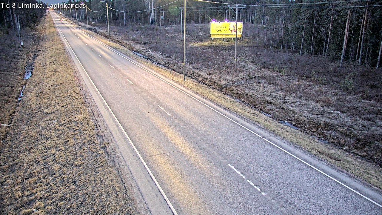 Weather Camera Image Väg 8 Liminka, Lapinkangas, Liminka, Pohjois-Pohjanmaa