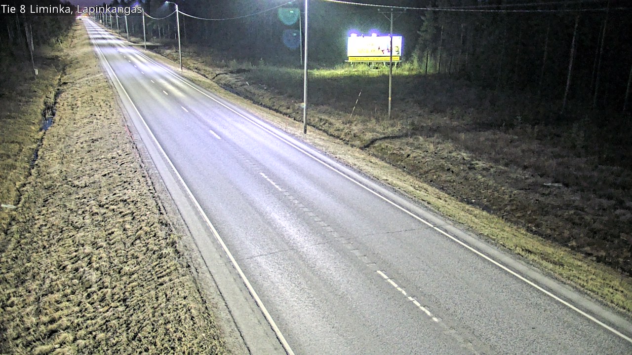 Weather Camera Image Väg 8 Liminka, Lapinkangas, Liminka, Pohjois-Pohjanmaa