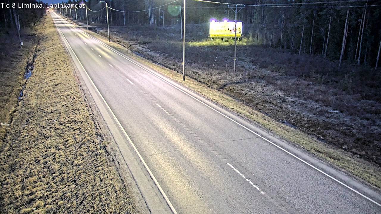 Weather Camera Image Väg 8 Liminka, Lapinkangas, Liminka, Pohjois-Pohjanmaa