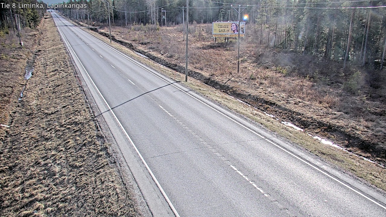 Weather Camera Image Väg 8 Liminka, Lapinkangas, Liminka, Pohjois-Pohjanmaa