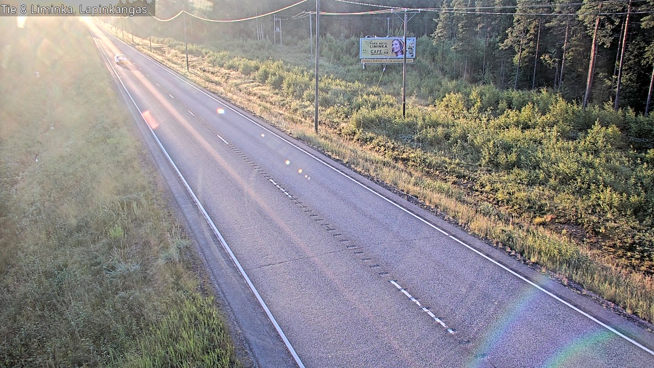 Weather Camera Image Road 8 Liminka, Lapinkangas, Liminka, Pohjois-Pohjanmaa