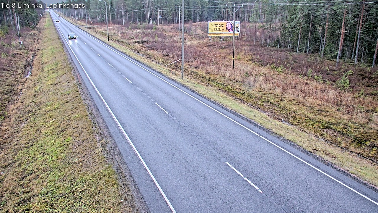 Weather Camera Image Road 8 Liminka, Lapinkangas, Liminka, Pohjois-Pohjanmaa