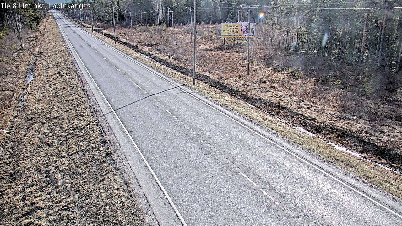 Weather Camera Image Väg 8 Liminka, Lapinkangas, Liminka, Pohjois-Pohjanmaa
