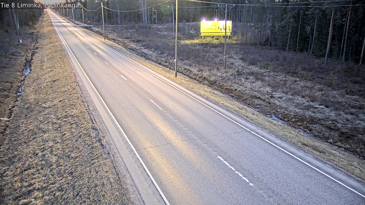 Weather Camera Image Väg 8 Liminka, Lapinkangas, Liminka, Pohjois-Pohjanmaa