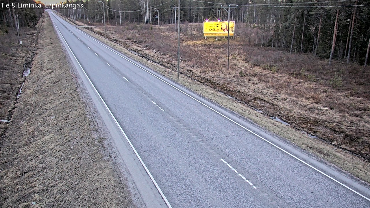 Weather Camera Image Väg 8 Liminka, Lapinkangas, Liminka, Pohjois-Pohjanmaa