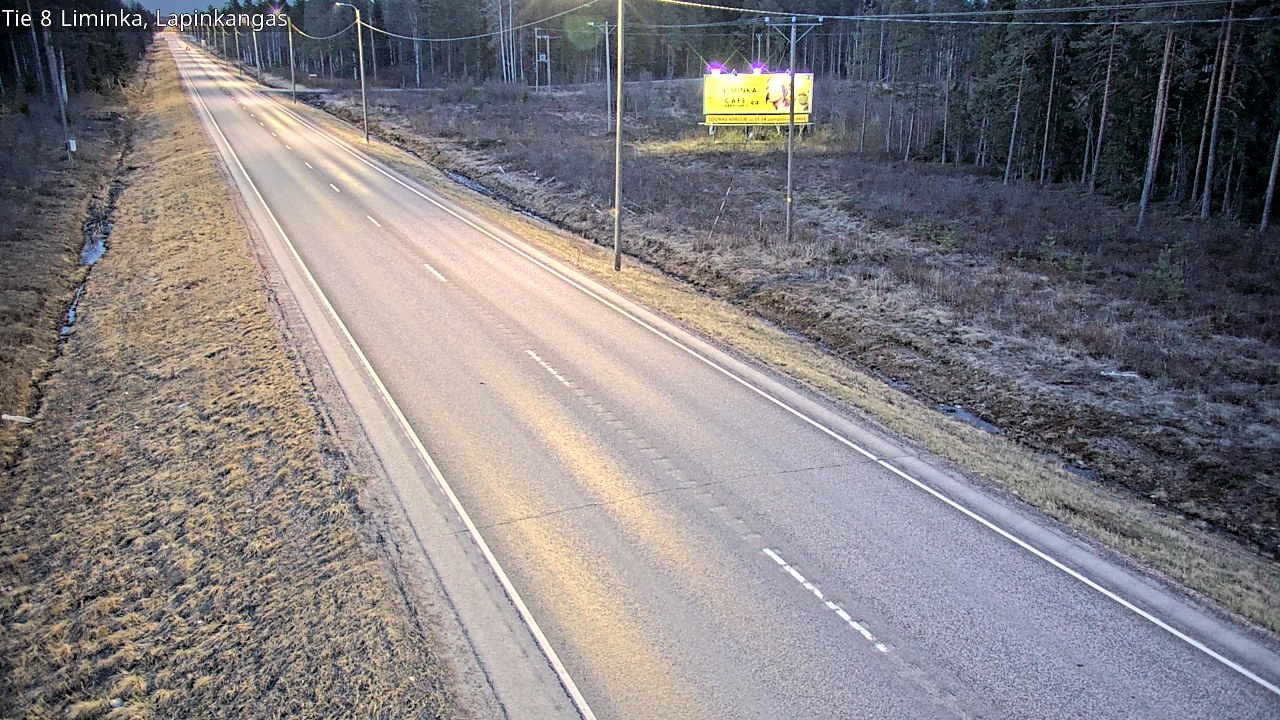 Weather Camera Image Väg 8 Liminka, Lapinkangas, Liminka, Pohjois-Pohjanmaa