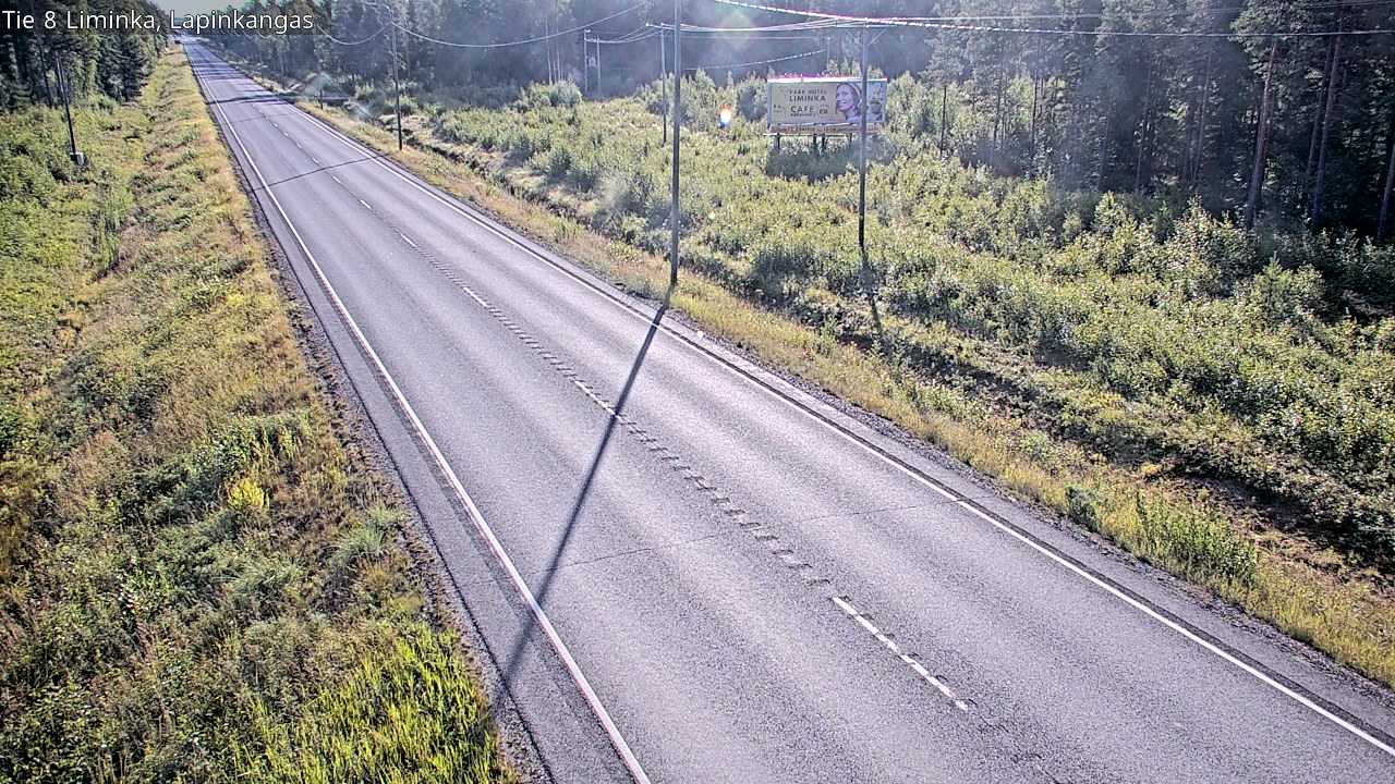 Weather Camera Image Road 8 Liminka, Lapinkangas, Liminka, Pohjois-Pohjanmaa