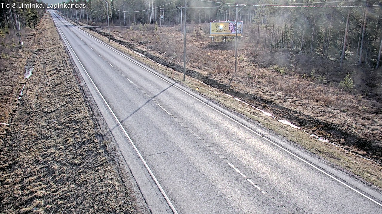 Weather Camera Image Väg 8 Liminka, Lapinkangas, Liminka, Pohjois-Pohjanmaa