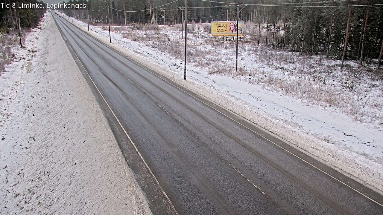 Weather Camera Image Road 8 Liminka, Lapinkangas, Liminka, Pohjois-Pohjanmaa