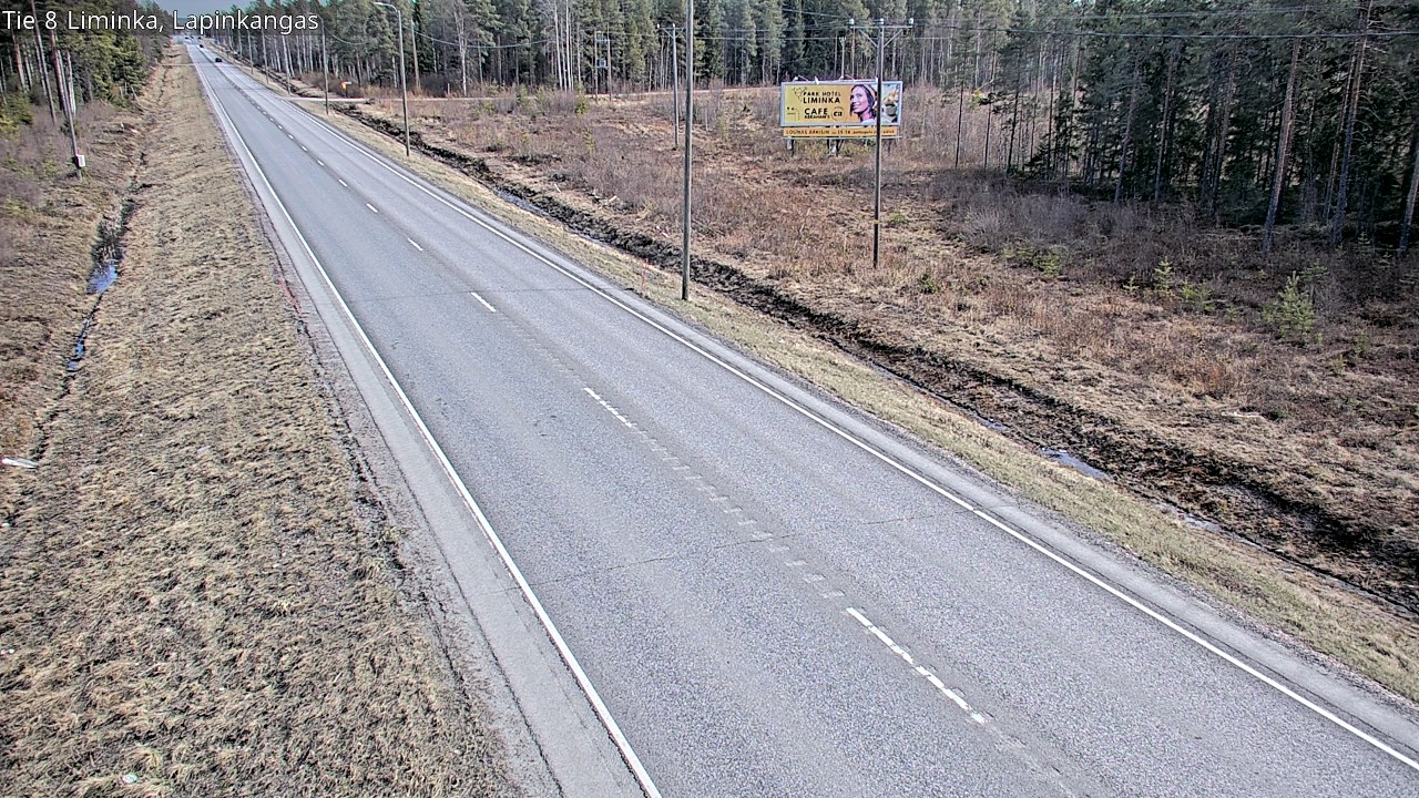 Weather Camera Image Väg 8 Liminka, Lapinkangas, Liminka, Pohjois-Pohjanmaa