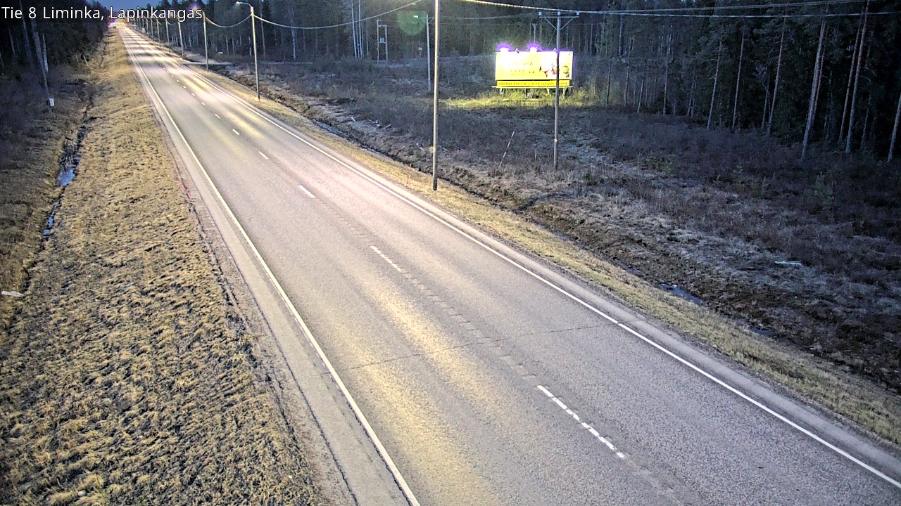 Weather Camera Image Väg 8 Liminka, Lapinkangas, Liminka, Pohjois-Pohjanmaa