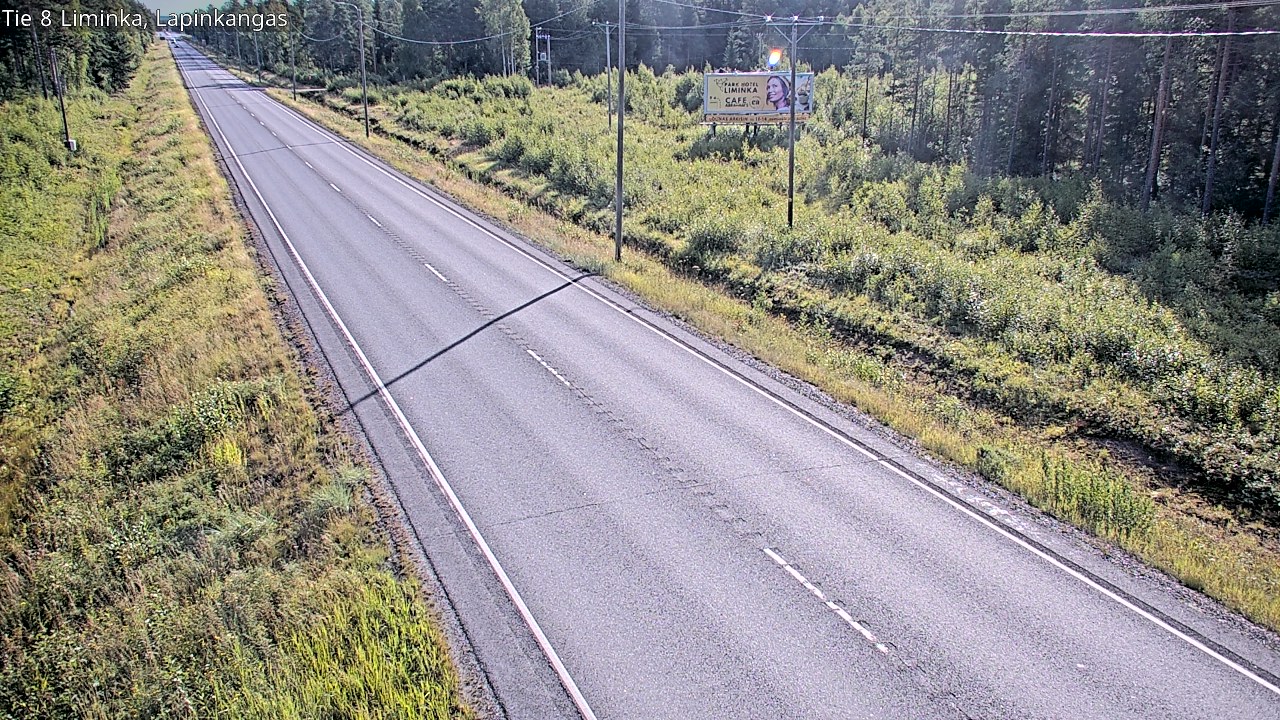Weather Camera Image Road 8 Liminka, Lapinkangas, Liminka, Pohjois-Pohjanmaa
