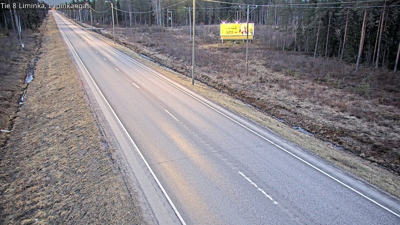 Weather Camera Image Väg 8 Liminka, Lapinkangas, Liminka, Pohjois-Pohjanmaa