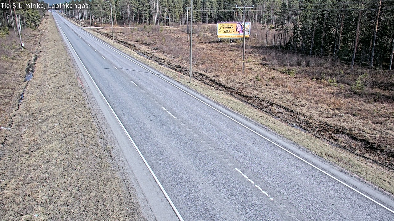 Weather Camera Image Väg 8 Liminka, Lapinkangas, Liminka, Pohjois-Pohjanmaa
