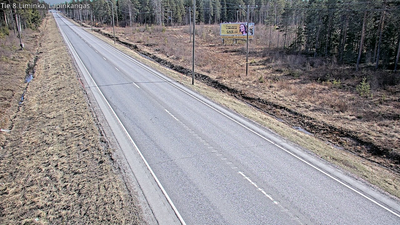 Weather Camera Image Väg 8 Liminka, Lapinkangas, Liminka, Pohjois-Pohjanmaa