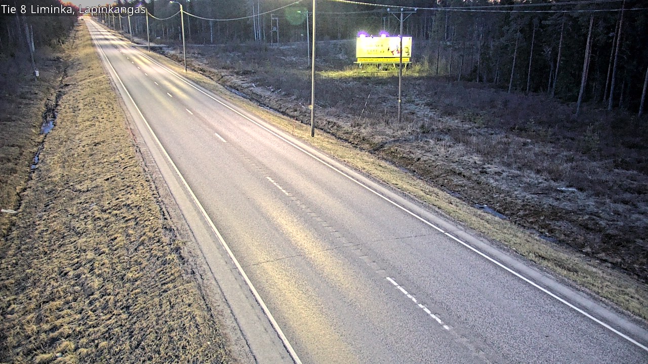Weather Camera Image Väg 8 Liminka, Lapinkangas, Liminka, Pohjois-Pohjanmaa