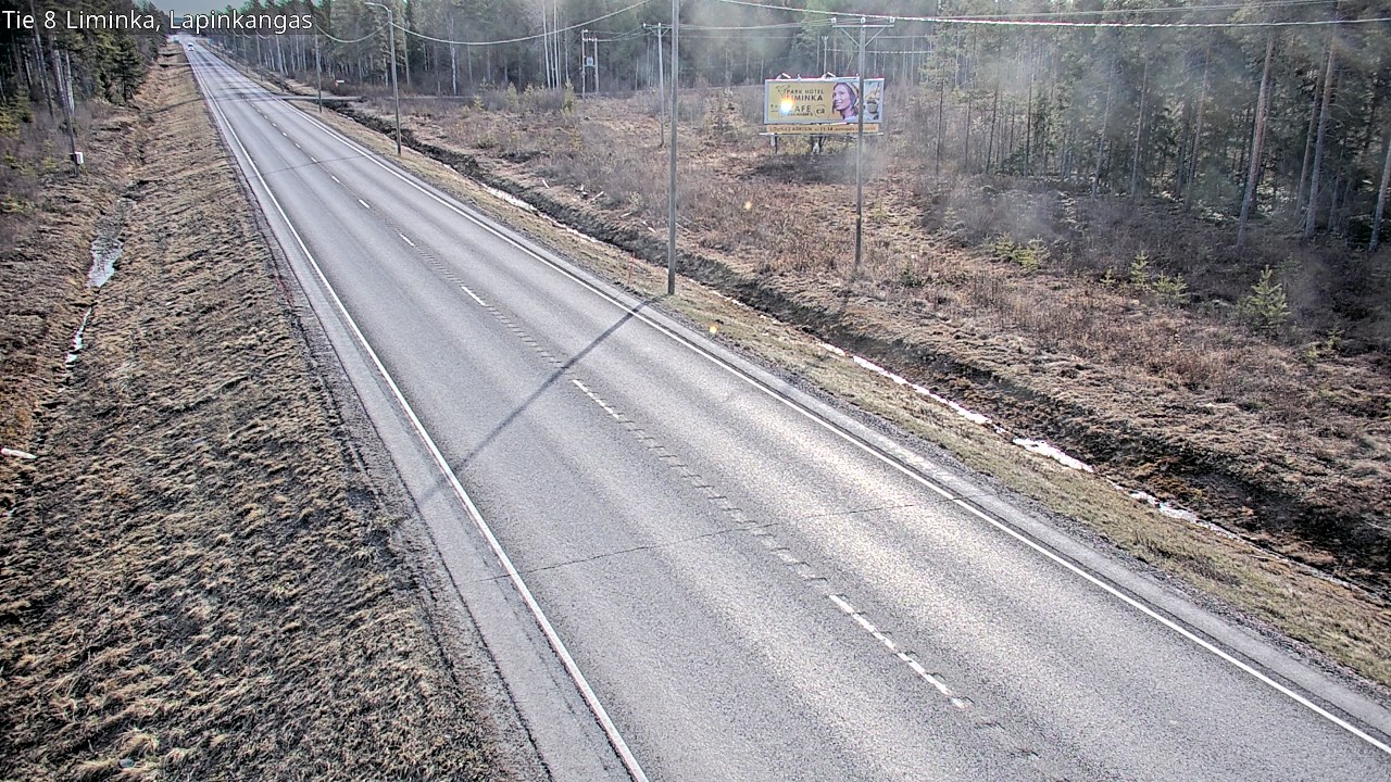 Weather Camera Image Väg 8 Liminka, Lapinkangas, Liminka, Pohjois-Pohjanmaa