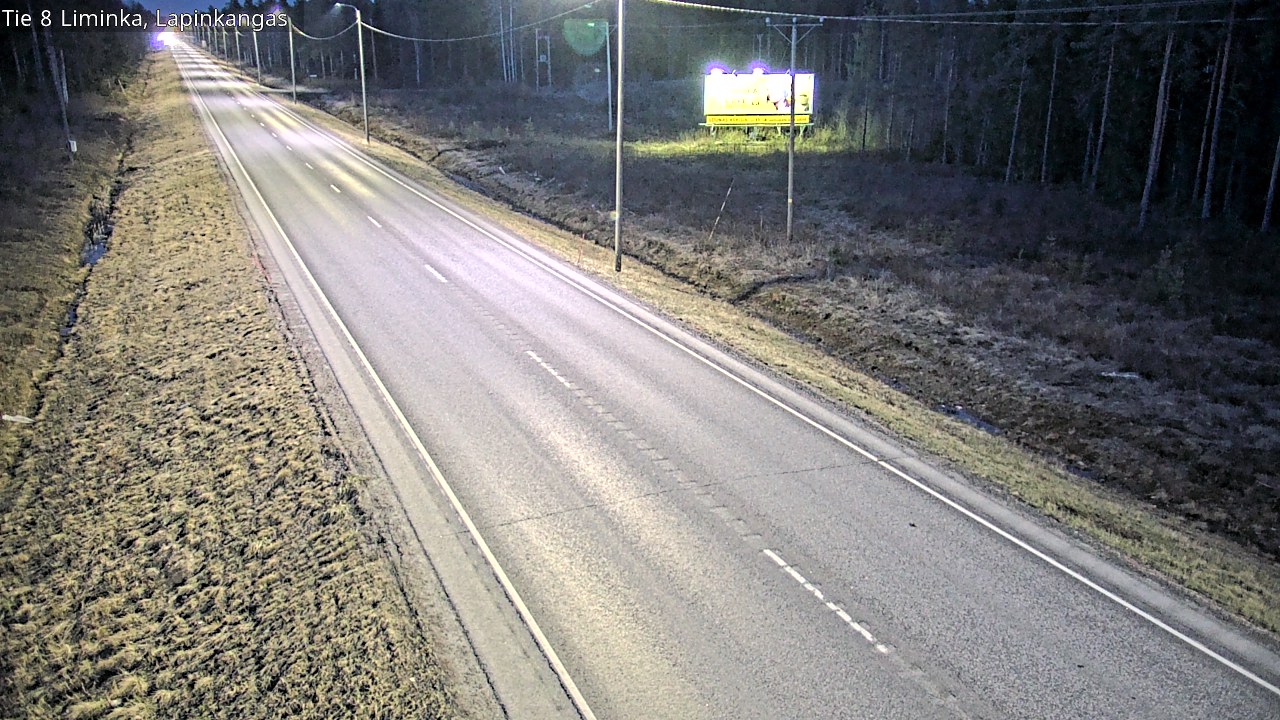 Weather Camera Image Väg 8 Liminka, Lapinkangas, Liminka, Pohjois-Pohjanmaa