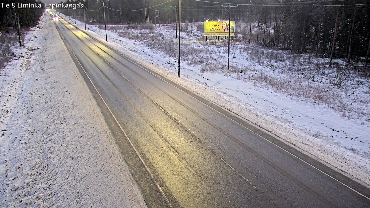 Weather Camera Image Road 8 Liminka, Lapinkangas, Liminka, Pohjois-Pohjanmaa