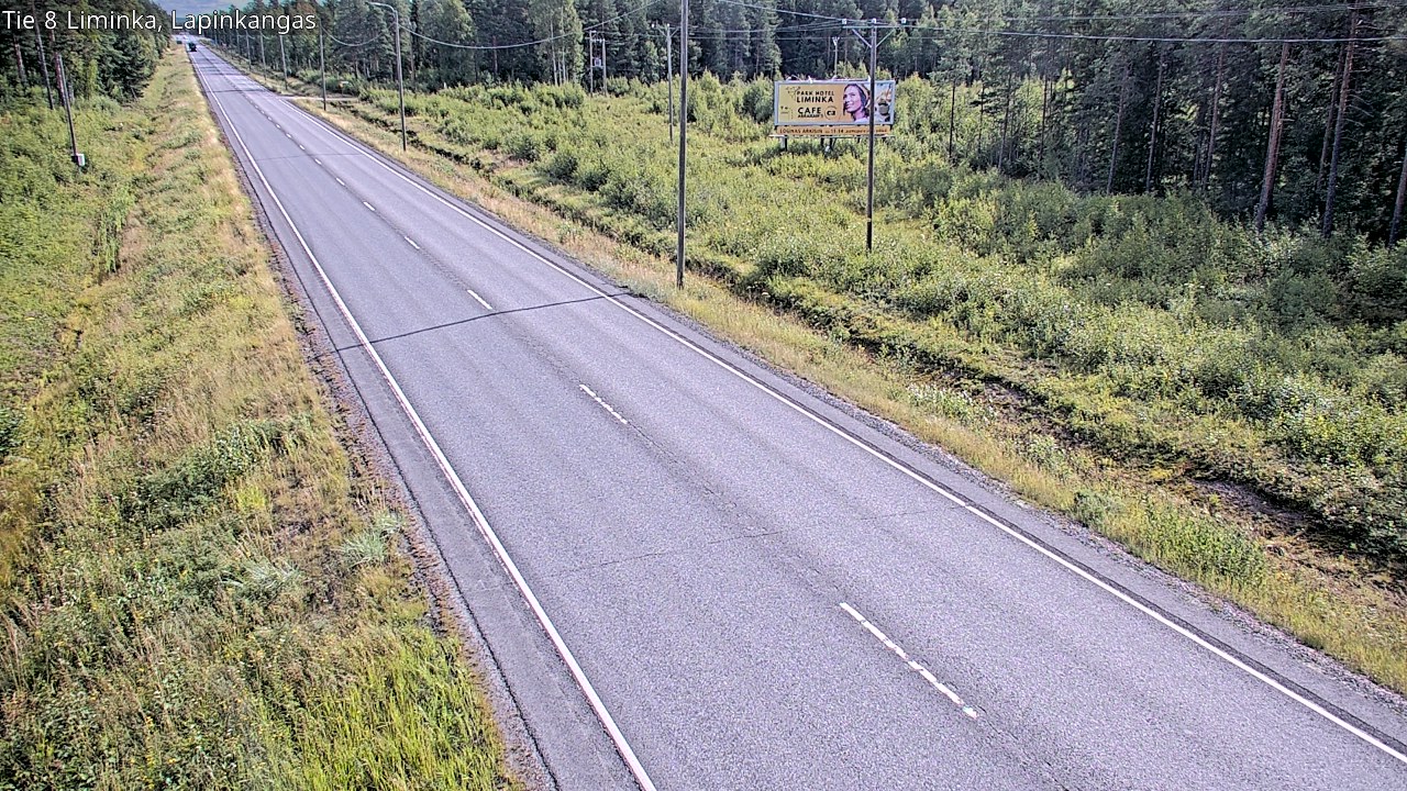 Weather Camera Image Road 8 Liminka, Lapinkangas, Liminka, Pohjois-Pohjanmaa