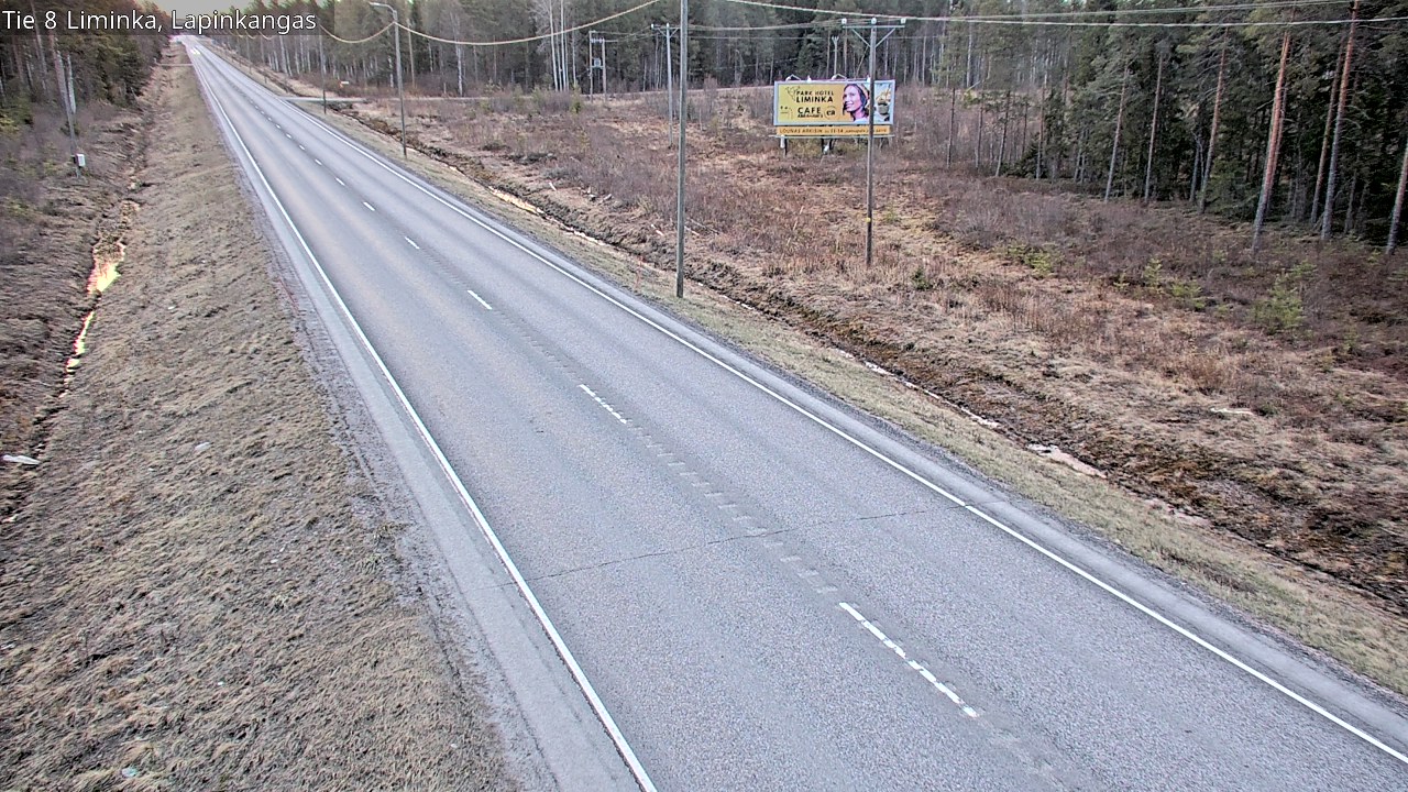 Weather Camera Image Väg 8 Liminka, Lapinkangas, Liminka, Pohjois-Pohjanmaa