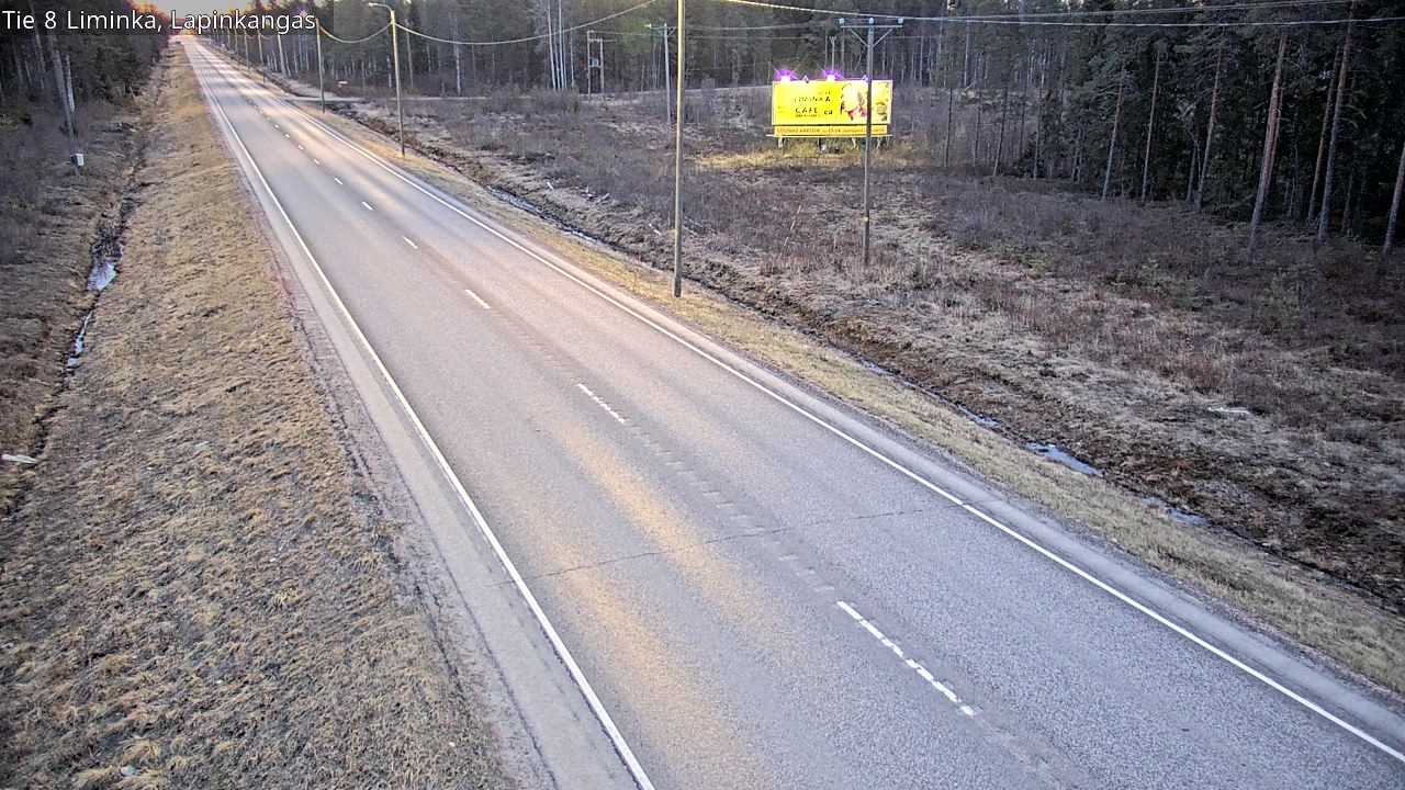 Weather Camera Image Väg 8 Liminka, Lapinkangas, Liminka, Pohjois-Pohjanmaa