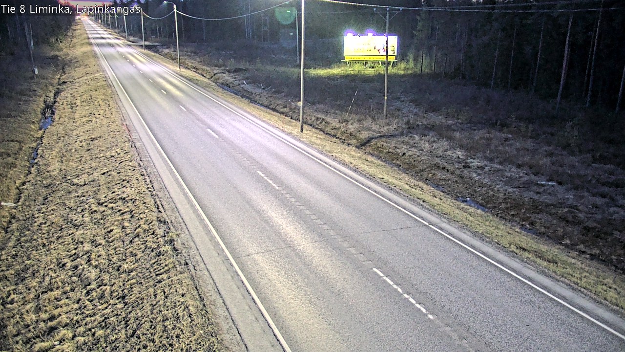 Weather Camera Image Väg 8 Liminka, Lapinkangas, Liminka, Pohjois-Pohjanmaa