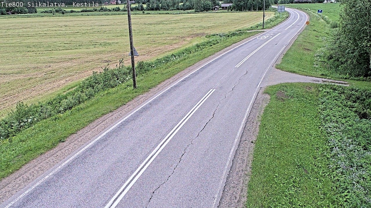 Weather Camera Image Väg 800 Siikalatva Kestilä, Siikalatva, Pohjois-Pohjanmaa