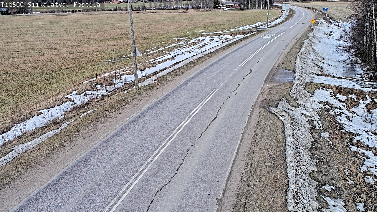Weather Camera Image Väg 800 Siikalatva Kestilä, Siikalatva, Pohjois-Pohjanmaa