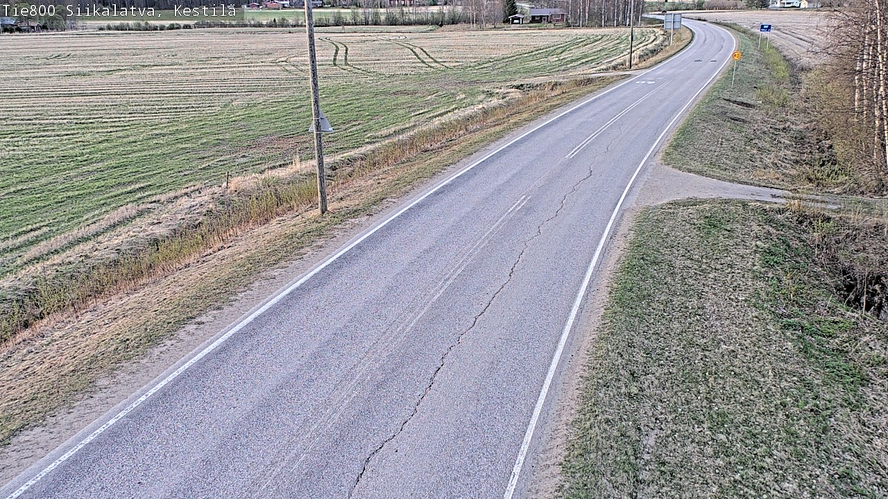 Weather Camera Image Road 800 Siikalatva Kestilä, Siikalatva, Pohjois-Pohjanmaa
