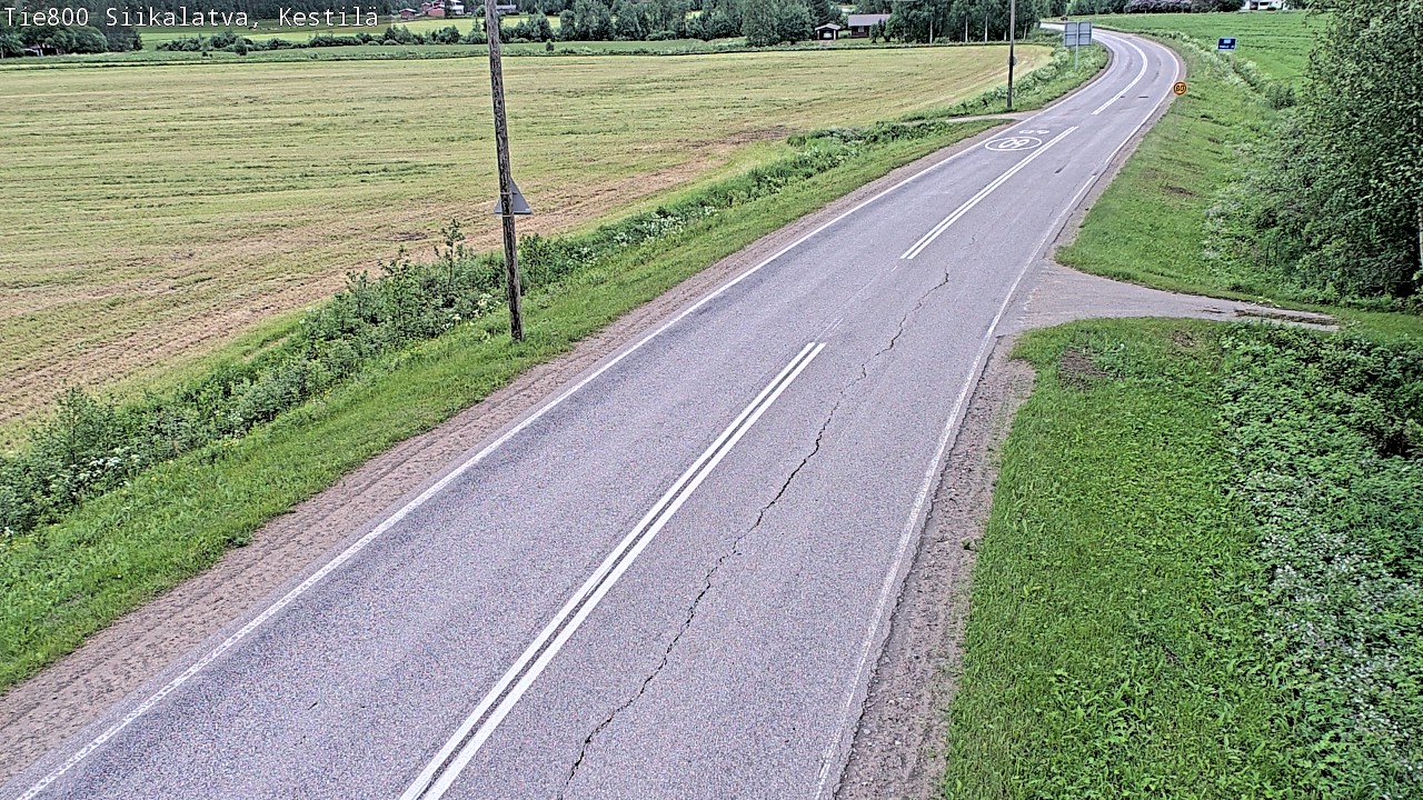 Weather Camera Image Väg 800 Siikalatva Kestilä, Siikalatva, Pohjois-Pohjanmaa