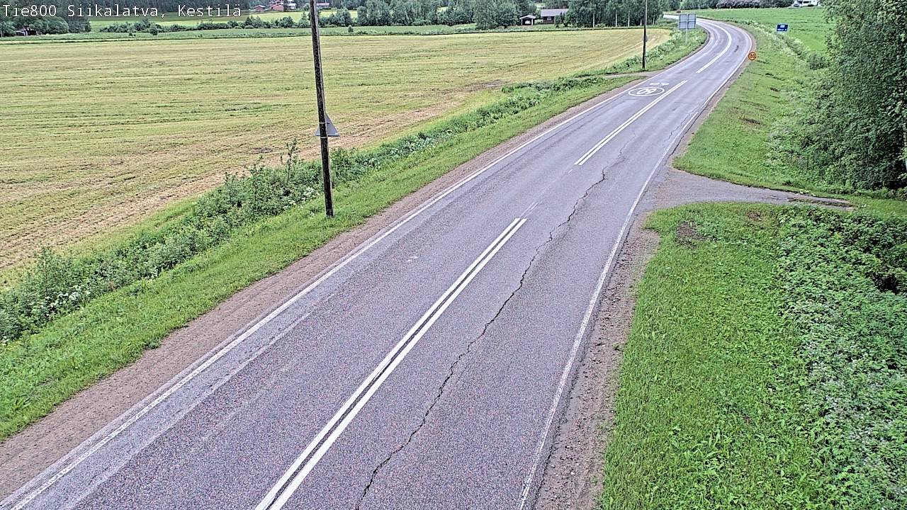 Weather Camera Image Road 800 Siikalatva Kestilä, Siikalatva, Pohjois-Pohjanmaa