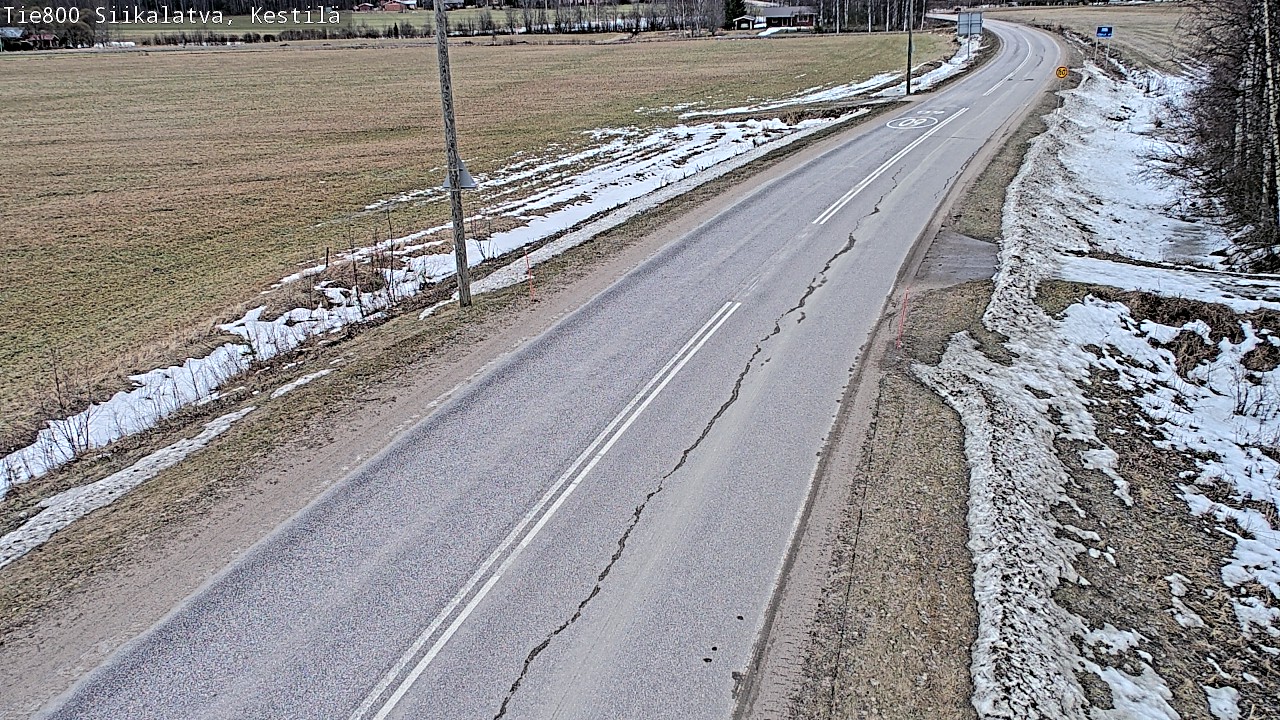 Weather Camera Image Väg 800 Siikalatva Kestilä, Siikalatva, Pohjois-Pohjanmaa