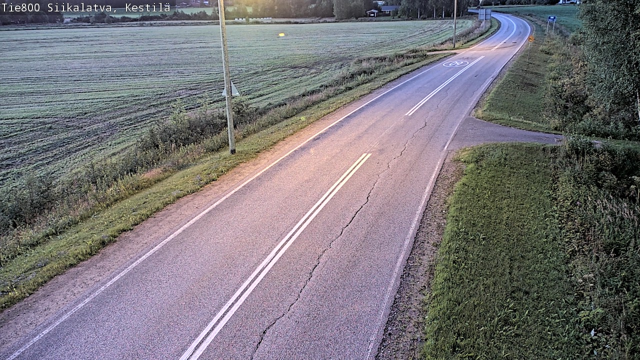Weather Camera Image Väg 800 Siikalatva Kestilä, Siikalatva, Pohjois-Pohjanmaa