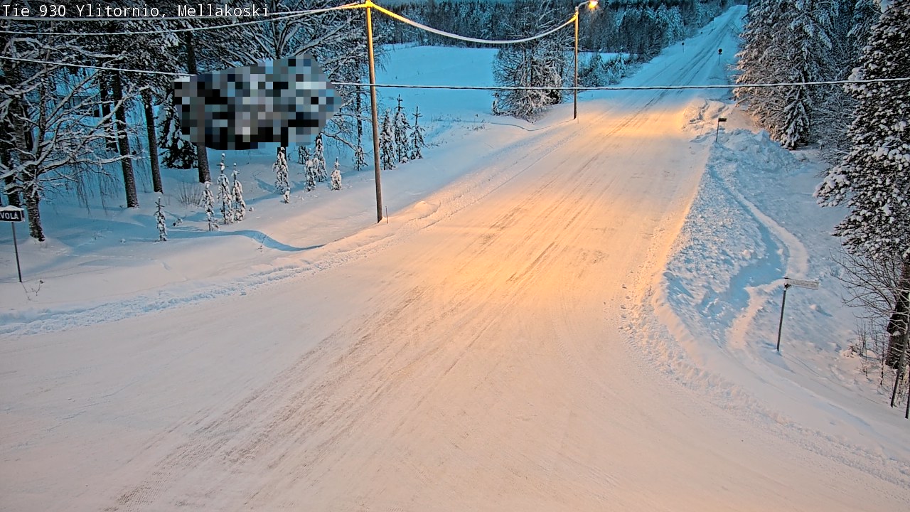Weather Camera Image Väg 83 Övertorneå, Mellakoski, Ylitornio, Lappi