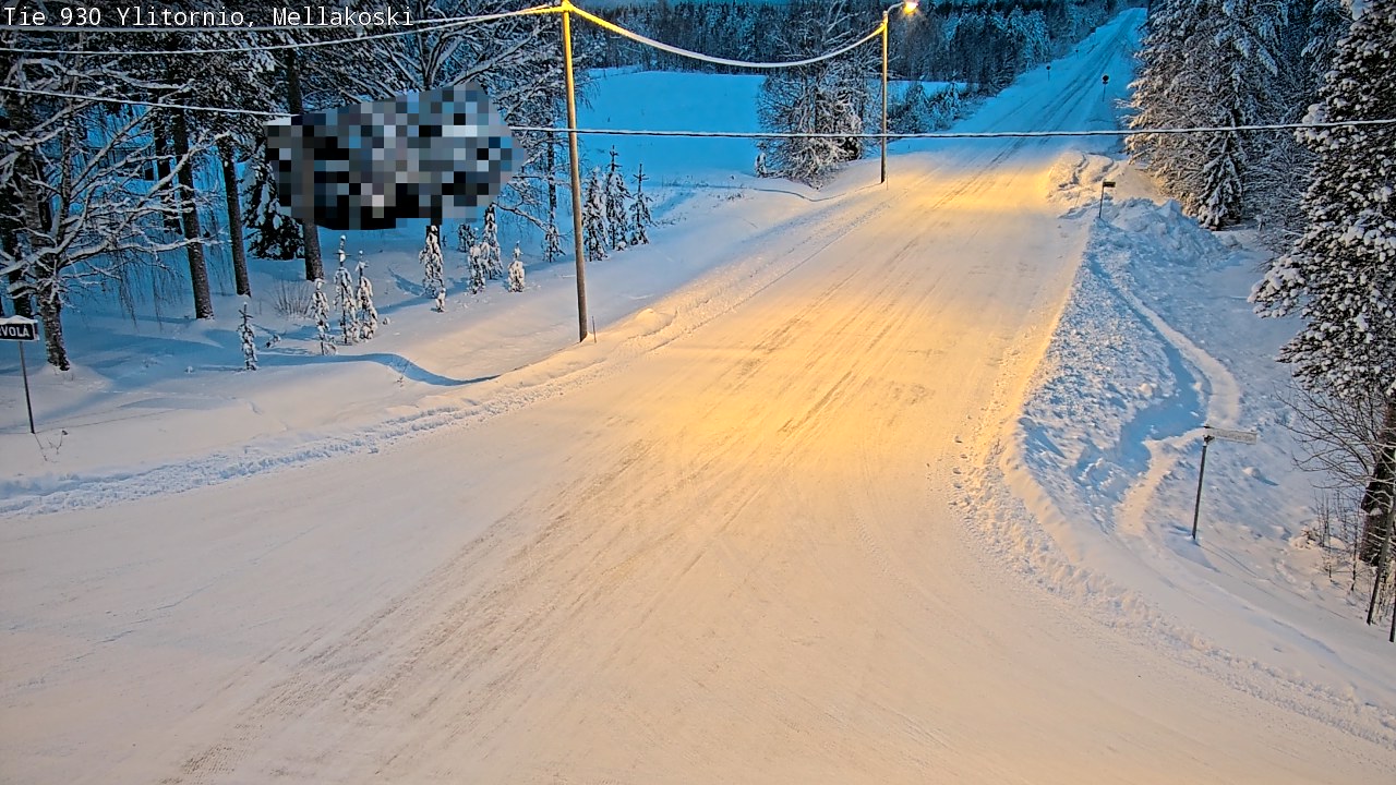 Weather Camera Image Väg 83 Övertorneå, Mellakoski, Ylitornio, Lappi