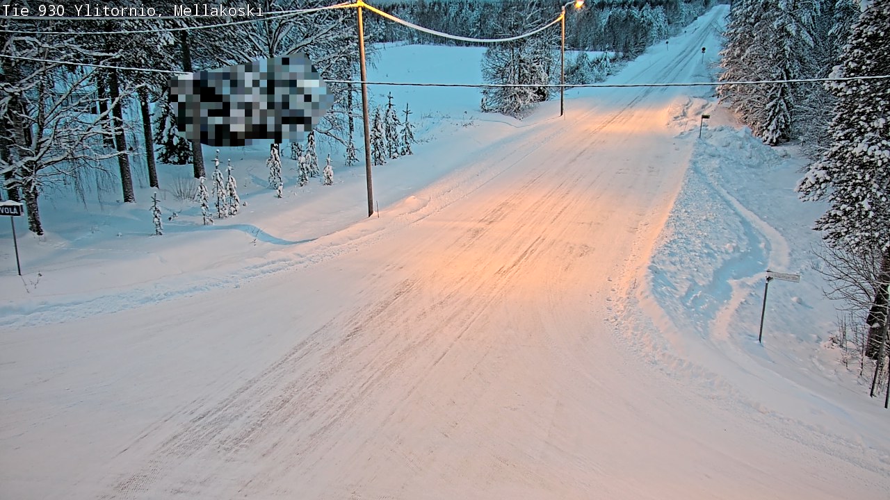 Weather Camera Image Väg 83 Övertorneå, Mellakoski, Ylitornio, Lappi