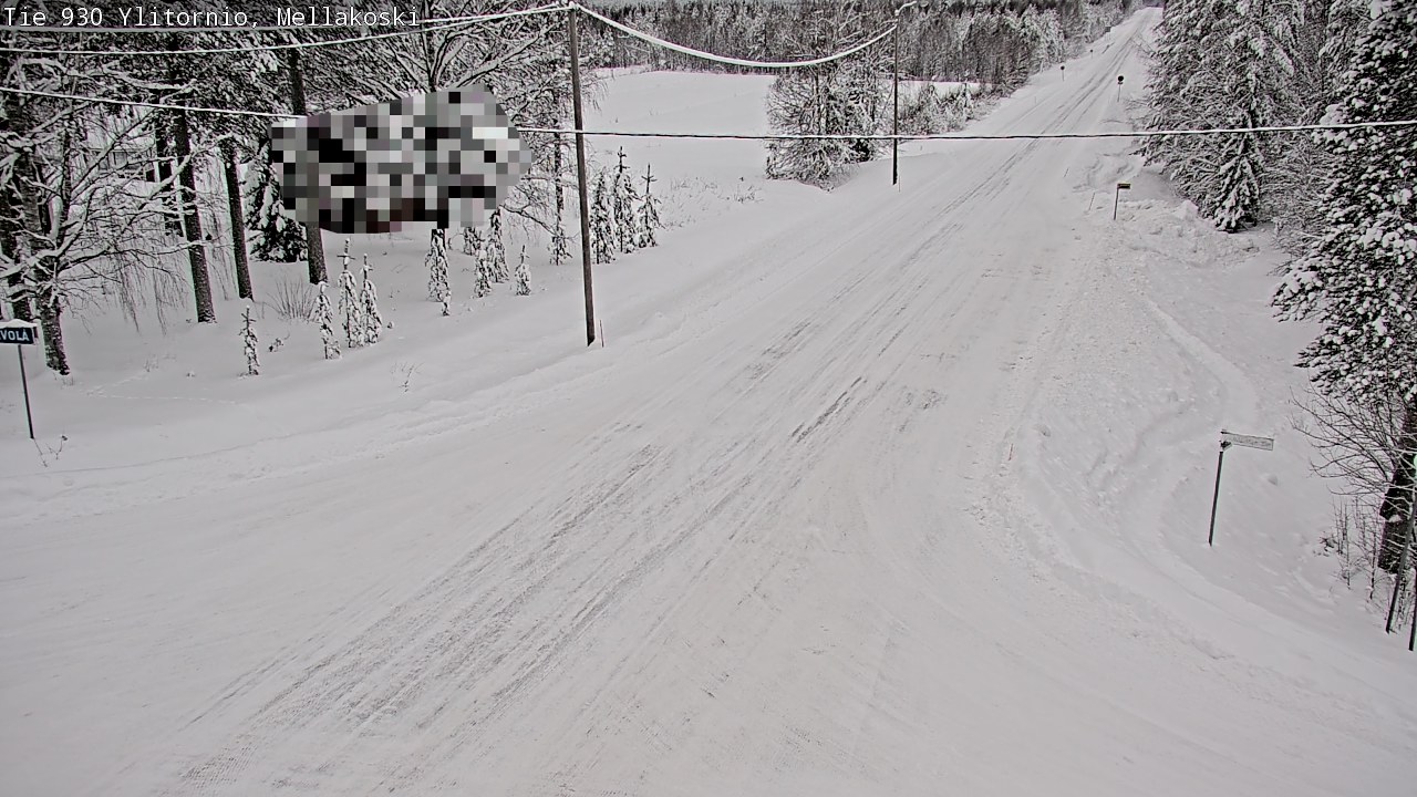Weather Camera Image Väg 83 Övertorneå, Mellakoski, Ylitornio, Lappi