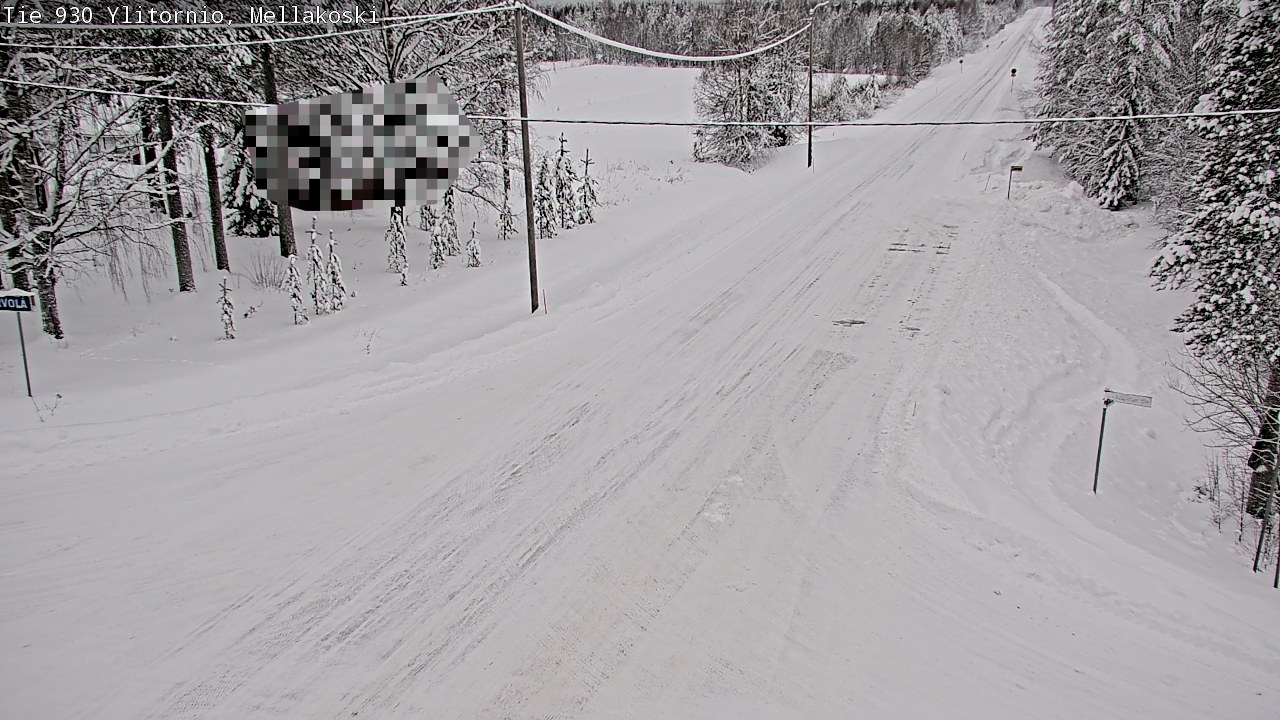 Weather Camera Image Väg 83 Övertorneå, Mellakoski, Ylitornio, Lappi